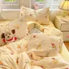Ins juego de cuatro piezas algodón puro ropa de cama 100% algodón funda de edredón funda de almohada sábana sábana bajera dormitorio estudiantil juego de tres piezas 4