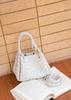 Bolsa de Paracaídas Nueva de Verano 2025 Bolso Tejido de Piel de Oveja Hebilla de Cuerda Metálica Bolso de Cuero Genuino para Mujer Bolso de Hombro Cruzado
