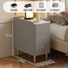 Mesa de noche inteligente pequeña ultraestrecha de madera maciza, lujo ligero, moderna, simple, para dormitorio, hogar, carga inalámbrica, mesa de noche de pizarra