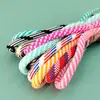 Suministro de Cuerda de Poliéster Colorida Cuerda Trenzada de 5 mm Cuerda Hilada con Alma Colorida Cuerda para Tejer a Mano DIY Cuerda Redonda para Colgante Ala de Sombrero
