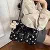 Bolso Tote de Gran Capacidad con Lunares y Lazo Bolso de Hombro para Mujer Nuevo Estilo 2026 Lujo Ligero Nicho Gama Alta para Viajes Diarios Bolso de Hombro Único