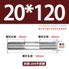 Varilla Roscada de Acero Inoxidable 304 de Doble Extremo, Varilla Roscada Extendida con Conexiones Roscadas en Ambos Extremos, Varilla de Perno Roscado, Varilla Prisionera M3-M24