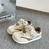 Tênis Retro Estilo Campus Manga para Mulheres 2026 Novo Verão Sola Grossa Sapatos Brancos Versátil Chique Tênis de Treino Alemão para Mulheres