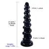 Tapón anal de espiral 5-7cm grande, mediano y pequeño látigo anal camarada masculino gay dispositivo de masturbación de la corte trasera dilatador anal tira anal de PVC suave