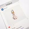 Novo Pingente Chaveiro de Metal Flor de Cerejeira Coração Delicado Flor Decoração de Celular Acessórios de Pingente para Bolsa