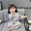 Conjunto de Ropa de Casa de Crepé de Verano 2025 para Niños Padre-Hijo Algodón Traje de Aire Acondicionado Pijamas para Niños y Niñas Tiktok Kuaishou