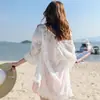 Camisa de Chiffon com Renda Cardigã com Franjas Roupa para Viagem ao Ar Livre Estilo Étnico Boêmio Praia Proteção Solar para Mulheres