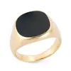 Anel Masculino Tendência Estilo Ins Transfronteiriço Personalizado Resina Concha de Abalone Aço Inoxidável Atacado Não Desbota Joia em Estoque