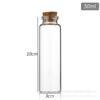 Fábrica al por mayor 30 botella de tubo de vidrio con corcho de bayoneta, botella de cápsula sellada, botella de té de flores, botella de frutos secos, botella de níspero
