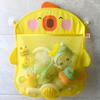 Bolsa de Red de Almacenamiento de Pato Amarillo Bolsillo para Juguetes Juguete de Baño para Niños Impermeable con Drenaje Dinosaurio de Dibujos Animados Bolsa Colgante para Baño con Ventosa