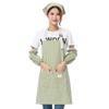 Delantal de Cocina para Niños de Algodón y Lino Rayado, Estilo Coreano, Transpirable, para Trabajo, Catering, Logo Personalizado