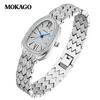 Reloj para Mujer Marca MOKAGO Nuevo Lujo Ligero Completamente de Diamante Cabeza de Serpiente Reloj de Cuarzo Resistente al Agua Nicho Retro Escala Moda Reloj de Pulsera
