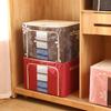 Caja de Almacenamiento con Marco de Acero para Comercio Exterior Tela Oxford Caja Organizadora Caja para Guardar Edredones Armario Plegable de Tela Bolsa de Almacenamiento Extra Grande