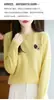 Top de punto versátil de cuello redondo 100% lana pura para mujer, capa base para otoño e invierno, nuevo suéter de punto con jacquard de cereza, cálido