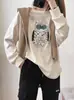 Ropa de Mujer de Tallas Grandes Nueva Transfronteriza, Camiseta Base de Felpa Cepillada, Top Casual Holgado Adelgazante para Mujer, Serie de Colores Lino Ropa para Mujer al por Mayor