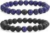 Amazon Europa y América Venta Caliente Transfronteriza Piedra Natural 8mm Pulsera para Pareja para Hombre y Mujer Juego Pulsera Ojo de Tigre Turquesa Joyería