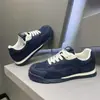 Novos tênis vintage azul escuro de outono para homens, sapatos casuais esportivos de sola grossa de alta qualidade, calçados masculinos versáteis e modernos