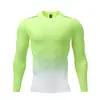 Mallas manga larga hombre cuello redondo ropa interior deportiva camiseta transpirable secado rápido ropa entrenamiento deportivo correr ropa fitness