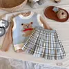 Liquidación de Primavera Ropa de Primavera para Niñas Chaleco para Niños Falda a Cuadros