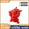 Jingdezhen Mascota Festiva Cerámica Botella de Vino Personalizada Artesanías Rojas Adornos Decorativos Regalos Navideños