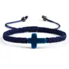 Pulsera Tejida Cruzada de Piedra Natural Versátil Estilo Europeo y Americano, Ajustable, Moderna, Diseño Simple, Estilo Masculino