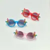 Novos óculos de sol infantis estilo coreano personalizados para meninos e meninas óculos de passarela unicórnio proteção UV óculos de sol em PC
