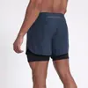 Pantalones Cortos de Running de Nuevo Estilo con Forro, Secado Rápido, Transpirables, Anti-Exposición, Adecuados para Correr, Fitness y Uso Casual, Pantalones Cortos de Tres Cuartos, Estilo Ins