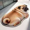 Tapete de Chão para Banheiro Animal 3D de Desenho Animado, Tapete para Pés Antiderrapante para Entrada de Banheiro, Tapete de Pés Diatomáceo 3D de Secagem Rápida para Casa
