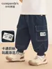 Pantalones vaqueros con puño Kaka Panda para niños, pantalones de otoño para niños, ropa de otoño para niñas, pantalones largos casuales de primavera y otoño para bebé
