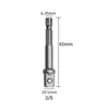Envio internacional 3 peças adaptador hexagonal para soquete quadrado para chave de impacto elétrica, furadeira, haste de conexão 1/2