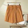Shorts Anchos de Cintura Alta de Moda para Mujer, Nuevo Estilo de Verano, Shorts Casuales de Corte A Adelgazantes y Favorecedores, Versátiles para el Trabajo, Largo hasta la Rodilla