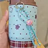 Taza de Café Moderna Sencilla con Estampado de Leopardo Acero Inoxidable Vacío Portátil Taza de Agua con Popote Taza de Regalo Exquisita Taza de Regalo para Damas