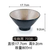 Tazón de Melamina Imitación Porcelana Creativo Retro Estilo Japonés Cónico Trompeta Plástico Tazón Grande Tazón para Sopa Tazón para Fideos Tazón para Arroz Uso Comercial