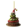 Navidad Transfronteriza Pastel Creativo Serie Grinch Colgantes Decoraciones para Árbol de Navidad Colgantes Acrílicos