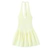 Amazon Comercio Exterior Transfronterizo Venta al por Mayor Ropa de Mujer 2025 Verano Nuevo Sexy Espalda Descubierta con Cordones Halter Vestido Cuello V