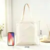 Bolsas de lona personalizáveis, sacolas de compras de grande capacidade e bolsas de ombro para ir ao trabalho; impressão de logotipo disponível mediante solicitação