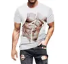 Europa y Estados Unidos explosiones camiseta de hombre impresión 3D camiseta 3d impresión digital tatuaje manga corta al por mayor AliExpress tendencia