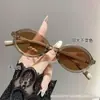 Gafas Pequeñas Ovaladas para Cambiar el Color del Té Transfronterizas para Miopía, Europeas, Americanas y del Sudeste Asiático de Moda, Gafas para Cambiar el Color del Té, Ligeras Planas y Adelgazantes