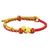 Pulsera Zodiaco Serpiente de la Fortuna con Cuentas Envueltas en Plata de Oro Puro 999 Jiu Fengxiang, Pulsera de Hilo Rojo para el Año Zodiacal de Uno