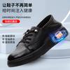 Zapatos para caminar multifuncionales con masaje de acupuntos para pies con vibración de energía magnética para personas mayores, mocasines planos de cuero nuevos de otoño para mujer