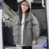 Roupa Infantil Coreana Jaqueta Corta-vento para Meninas Roupa de Início de Primavera Jaqueta Estilo Macacão de Trabalho de Primavera para Meninas Jaqueta de Primavera e Outono para Crianças Corta-vento