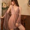 Conjunto Personalizado de Lingerie Sexy Feminina com Renda e Meia-calça Sexy, Camisola Sexy Transparente, Pura Sedução, Pijama Sexy para Casa