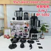 Licuadora Transfronteriza 8 en 1 con Cobre Puro y Acero Inoxidable, Molinillo de Carne de Alta Potencia, Trituradora de Hielo, Extractor de Jugos, Batidora con Diseño de Doble Taza