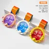 Medalla Metálica de Arena Líquida de Nuevo Estilo para Conmemoración del Día de Deportes Escolares de Otoño, Placa para Competición de Esquí, Premio de Honor para Eventos de Caminata