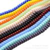Ábaco de vidrio multicolor tipo jade, cuenta espaciadora de vidrio, cuenta plana de vidrio, porcelana, jade, accesorios para joyería DIY, espaciador 8*5mm
