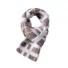 Bufanda Nueva de Cachemira a Cuadros para Hombres y Mujeres, Cálida para Otoño e Invierno, Versátil Versión Coreana, Bufanda de Cuello Gruesa Tejida