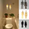 Adesivos de Banheiro Tridimensionais de Acrílico Mais Vendidos Transfronteiriços Adesivos de Parede com Logo Masculino e Feminino para Banheiro, Escritório, Shopping Center, Banheiro