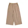 Pantalones casuales a rayas vintage sueltos rectos para niñas Wulibu, pantalones largos de verano 2026 para niños, pantalones transpirables