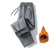 Calça Jogger Casual Plus Size Outono e Inverno, Calça Jogger 100% Algodão para Homens, Forrada com Lã, Calça Longa Reta Solta para Primavera e Outono