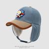 Gorra de Béisbol de Dibujos Animados para Niños con Protección para los Oídos, Gorro Lei Feng Cálido, Gorro Grueso a Prueba de Viento Estilo Noreste de Dibujos Animados, Gorra de Pato para Bebé